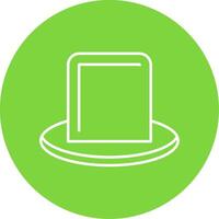 sombrero línea circulo color icono vector