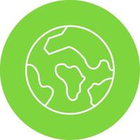 Earth Line Circle color Icon vector