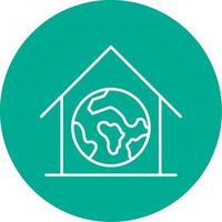 Greenhouse Line Circle color Icon vector