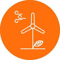 Wind Energy Line Circle color Icon vector