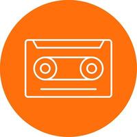 Cassette Line Circle color Icon vector