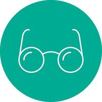 Eyeglasses Line Circle color Icon vector