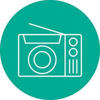 Radio Line Circle color Icon vector