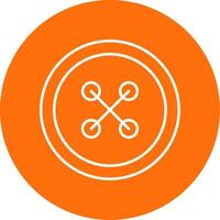 Cloth Button Line Circle color Icon vector