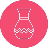 Vase Line Circle color Icon vector