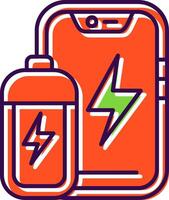 Battery Filled Icon vector