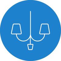 Lamp Line Circle color Icon vector