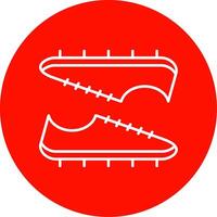 Soccer Boots Line Circle color Icon vector