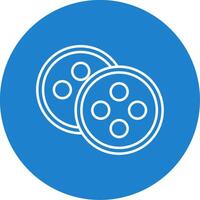 Botton Line Circle color Icon vector