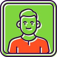 Portrait Filled Icon vector