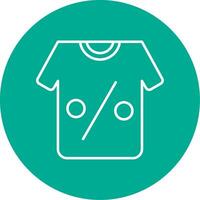 Tshirt Line Circle color Icon vector