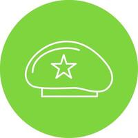 Beret Line Circle color Icon vector