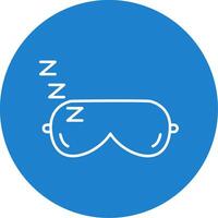 dormido máscara línea circulo color icono vector