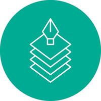 Layers Line Circle color Icon vector
