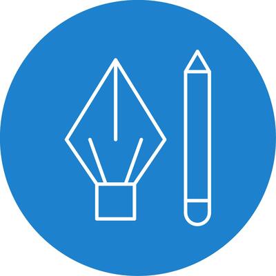 Pencil Line Circle color Icon