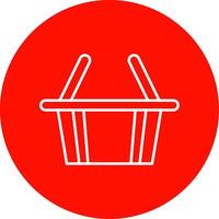 Shopping Basket Line Circle color Icon vector