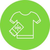 camisa línea circulo color icono vector