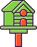 Bird house Filled Icon vector