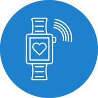 Smartwatch Line Circle color Icon vector