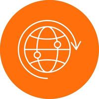Internet Line Circle color Icon vector
