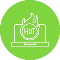 Hot Line Circle color Icon vector