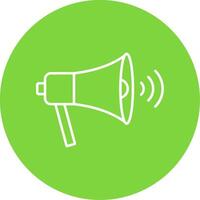 Megaphone Line Circle color Icon vector