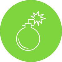 Bomb Line Circle color Icon vector