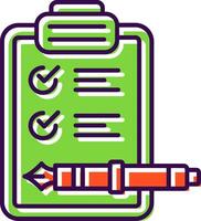 Check list Filled Icon vector