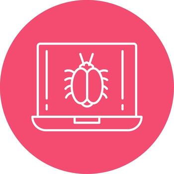 Bug Line Circle color Icon vector