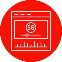Video Player Line Circle color Icon vector