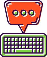 Keyboard Filled Icon vector