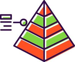 piramid lleno icono vector