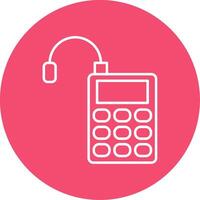 Microphone Line Circle color Icon vector