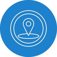 Location Line Circle color Icon vector