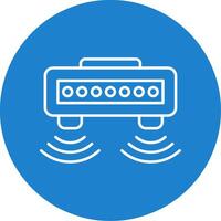 Motion Sensor Line Circle color Icon vector