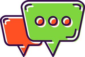 Chat bubbles Filled Icon vector