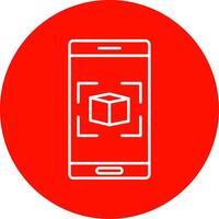 Augmented Reality Line Circle color Icon vector