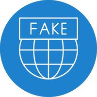 Fake News Line Circle color Icon vector
