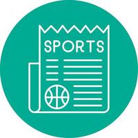 Deportes Noticias línea circulo color icono vector