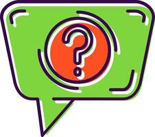 Question Filled Icon vector