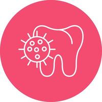 Bacteria Line Circle color Icon vector