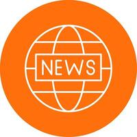 News Report Line Circle color Icon vector