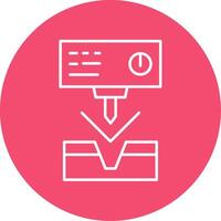 Metal Bending Machine Line Circle color Icon vector