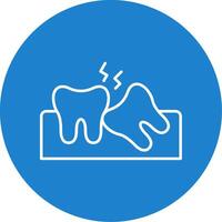 Wisdom Tooth Line Circle color Icon vector