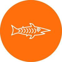 shark Line Circle color Icon vector