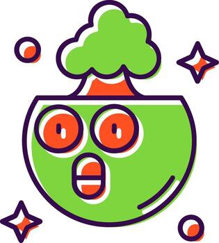 Exploding Filled Icon vector