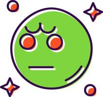 Angry Filled Icon vector