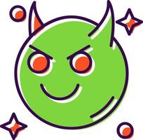 Demon Filled Icon vector