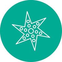 Starfish Line Circle color Icon vector