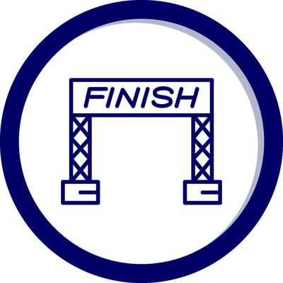 Finish Line Vector Icon